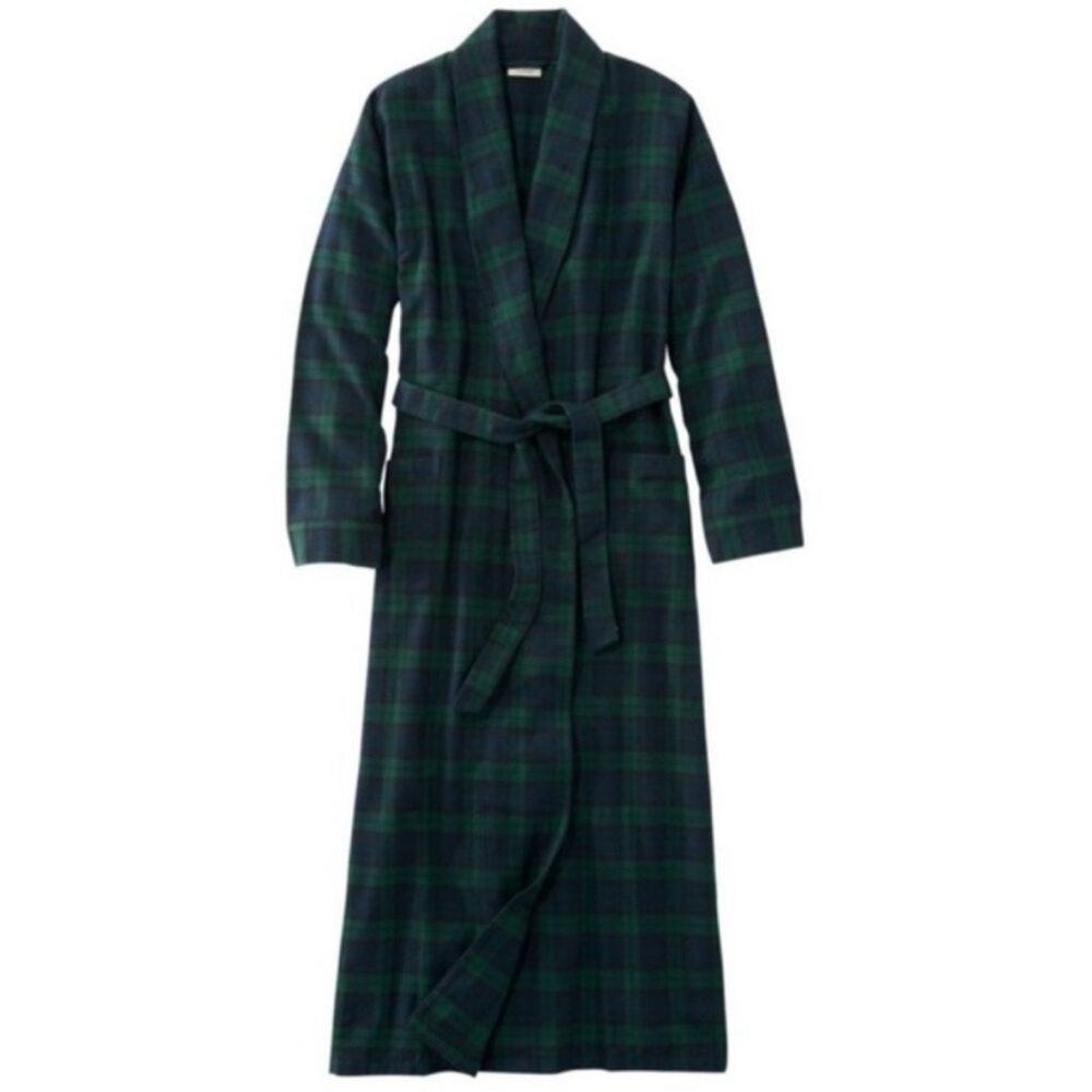L.L. Bean Scotch Plaid Flannel Robe